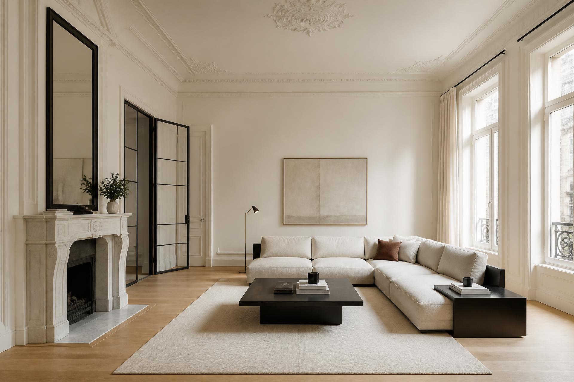 Fris geschilderd interieur met warm witte muren en veel daglicht